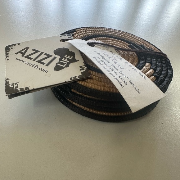 Azizi Life Tan & Black Mixed Set of 4 Coasters - Picture 4 of 4